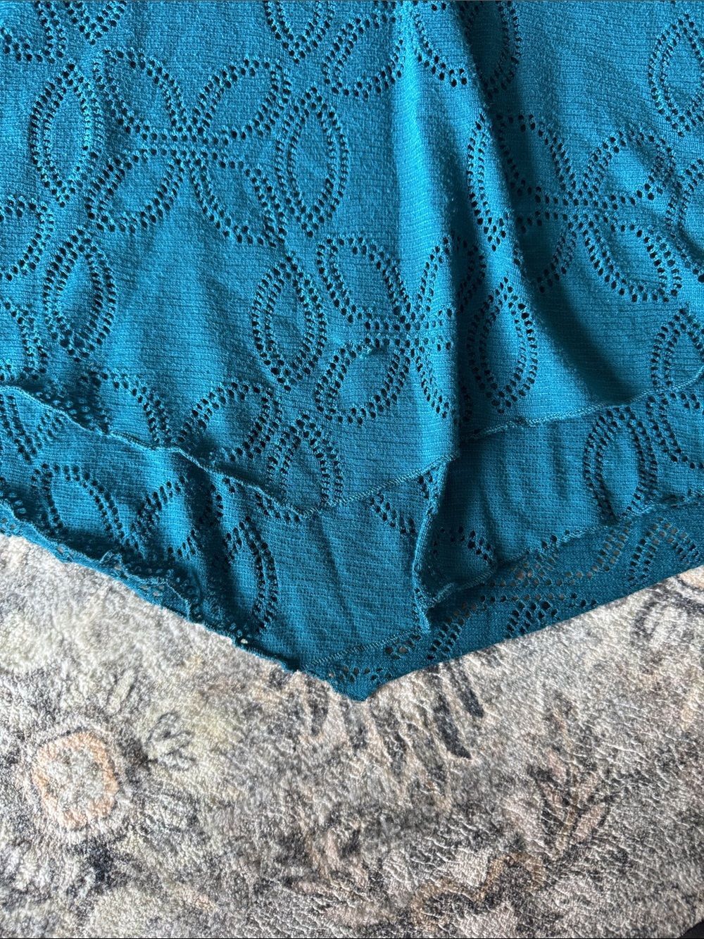 Multiples Lace-Texture 3/4 Sleeve Top - Picture 4 of 6